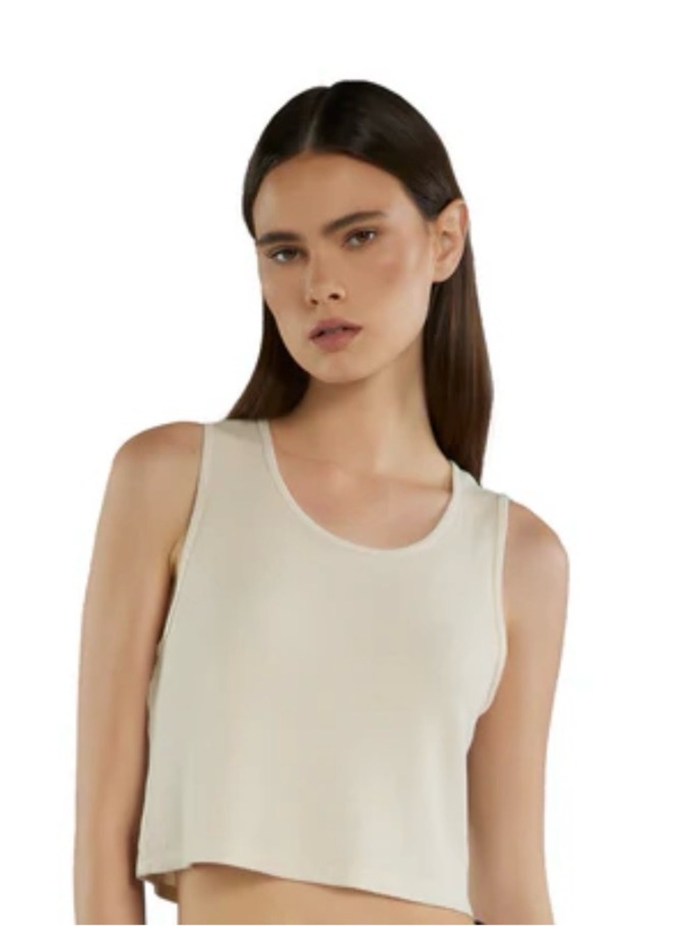 Les Tien Cream Tank and Elastic Wide Leg Pants Set Size Small